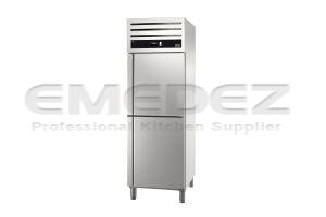 Congelator vertical profesional inox monobloc cu 2 usi 1/2, GREEN LINE 700 litri 65.3x80x201.5cm