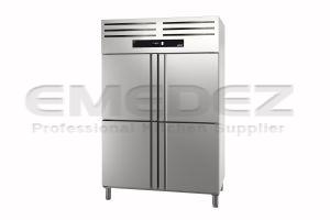 Frigider vertical profesional inox monobloc cu 4 usi 1/2 ,clasa C 1400 litri 131.8x80x201.5cm