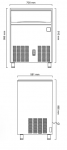 Masina cuburi de gheata 89kg/24h model CS90 racire apa 70x58.1x99.5cm
